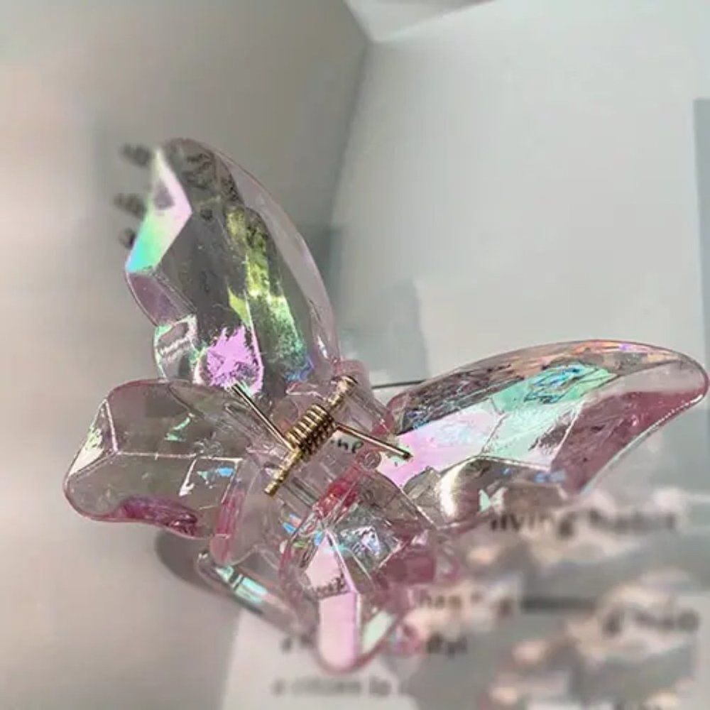 Y2K Vintage Butterfly Hair Claw Clip Acrylic Thick Hair Women and Girls